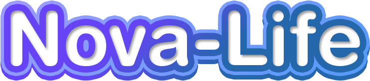 Logo texte Nova-Life bleu et violet