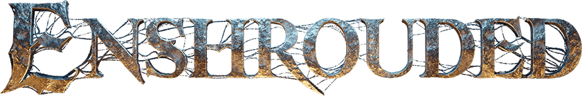 Logo du jeu Enshrouded, style médiéval.